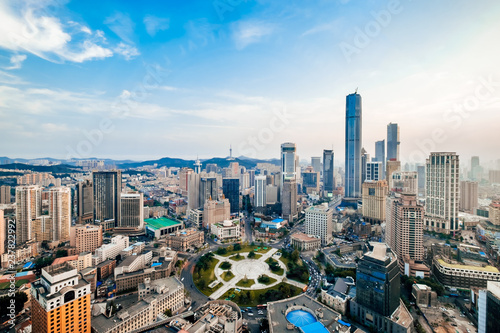 City Scenery of Zhongshan Square in Dalian, Liaoning Province, China