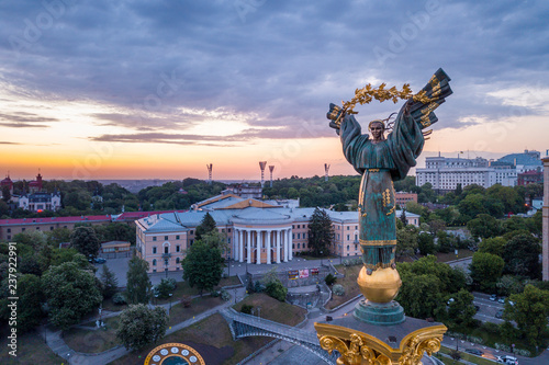 Kiev, Ukraine - May, 2018: Monument of Independence of Ukraine in Kiev. Historical sights of Ukraine.