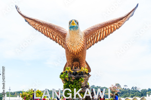 Front view of Eagle sculpture
