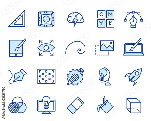 Design und Grafik Vector Icon Illustration Set