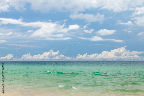 Tropical sea and sky with clouds