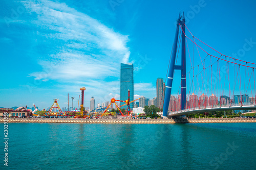 Dalian Xinghai Square and the sea bridge