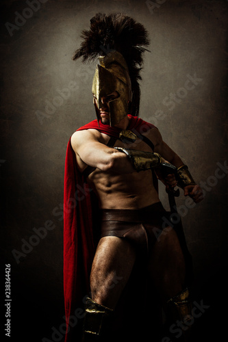 Portrait of a spartan soldier
