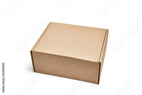 Cardboard Box isolated on a White background