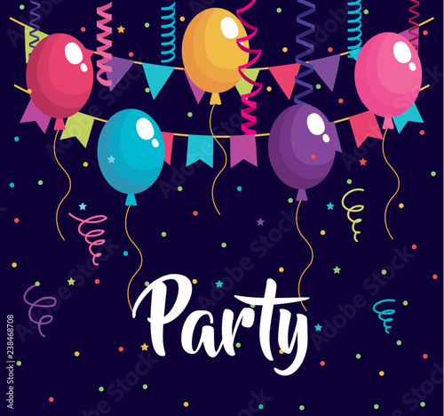 party pennant and gloves design