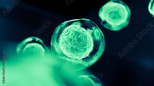 Creative image of embryonic stem cells, cellular therapy, 3d illustration