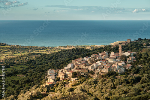 The village of Aregno in the Balagne region of Corsica