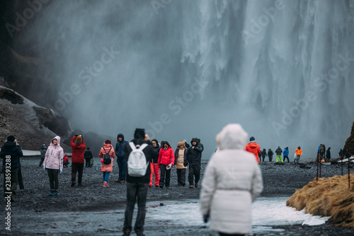 tourists in iceland