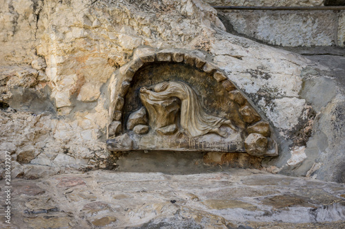 The rock of agony in Jerusalem, Israel.