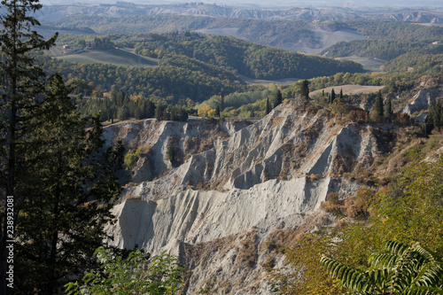 The Sienese Crete. Landscape with typical conformation of rock named "Sienese Crete"
