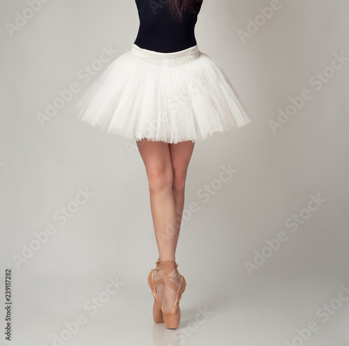 Unrecognizable female ballet dancer