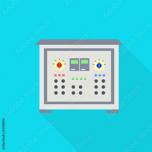 Electric modulator icon. Flat illustration of electric modulator vector icon for web design