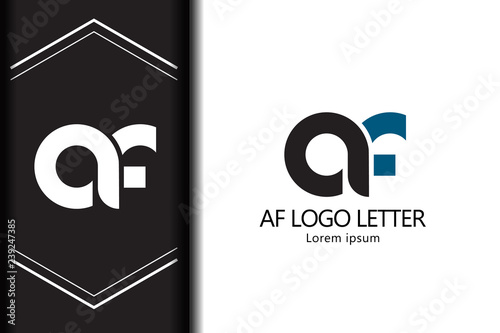 alphabet logo letter AF with combination, lowercase for business - vector