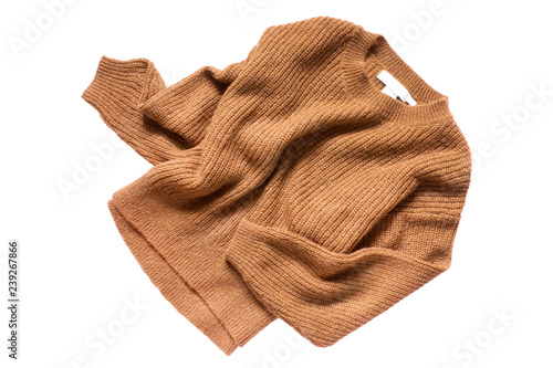 Brown sweater isolated