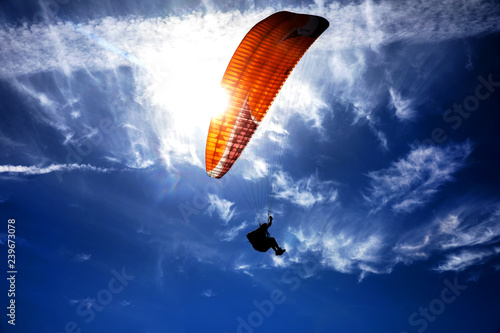 Paragliding on the sky