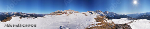 Campiglio, pista da sci dello Spinale, panoramica a 360°
