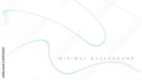 Minimal white background with thin curved lines. Simple vector graphics