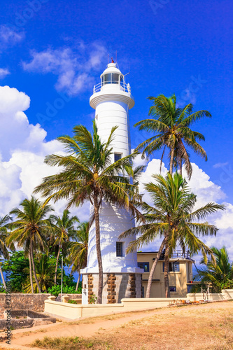 Landmarks of Sri Lanka - lighthouse in Galle fort, south of island