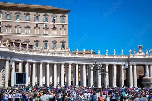 Pope Francis in Vatican during Angelus prayer