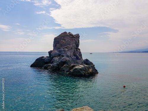 View of Pietragrande Cliff, placed in Stalettì, Catanzaro, Calabria, Italy.