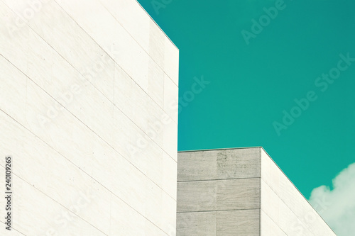 Abstract architecture. Close up of a building facade.