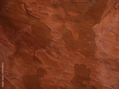 Closeup of Slick Red Rock Texture or Background, Moab, UTah