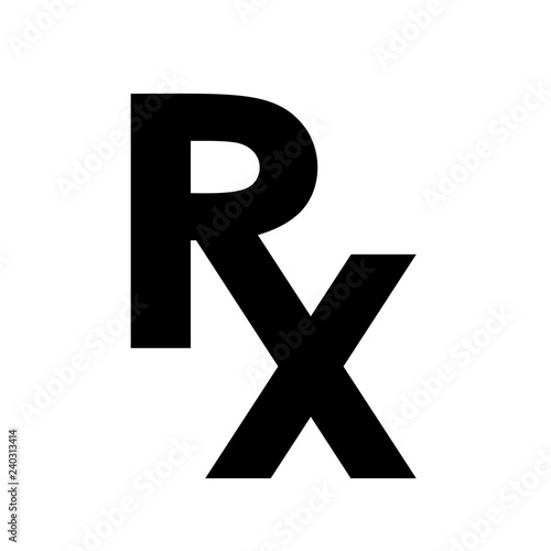 Rx pharmacy vector symbol