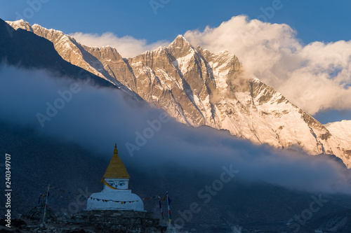 stupa and lhotse