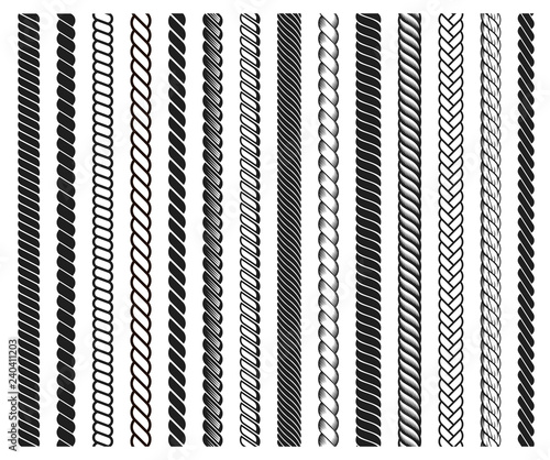 Rope brushes frame, decorative black line set