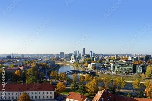 Autumn panorama of Vilnius, Lithuania