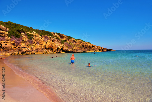 beach (cala mosche) in one of the most beautiful beaches of Sicily, in the Vendicari Natural Reserve syracuse italy