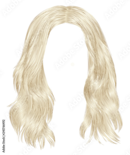  trendy woman long hairs blond colors . beauty fashion . realistic graphic 3d