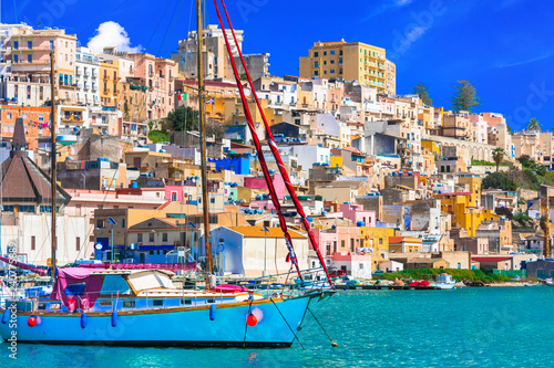 Sicily - beautiful coastal town Sciacca in south of island. Italy