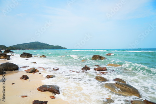 View of coral beach in Vietnam. Phu Quoс