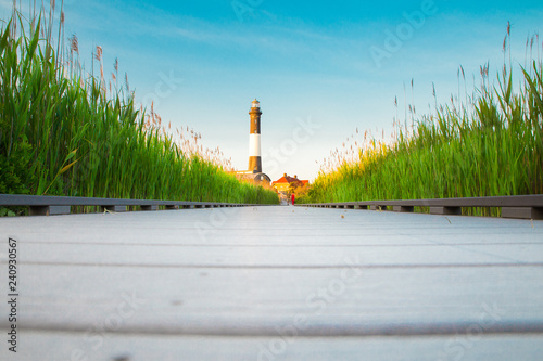Path leading to the Fire Island Lighthouse on Long Island NY