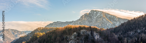 Beautiful landscape panorama in the mountains, fall
