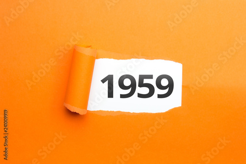 surprising Number / Year 1959 orange background