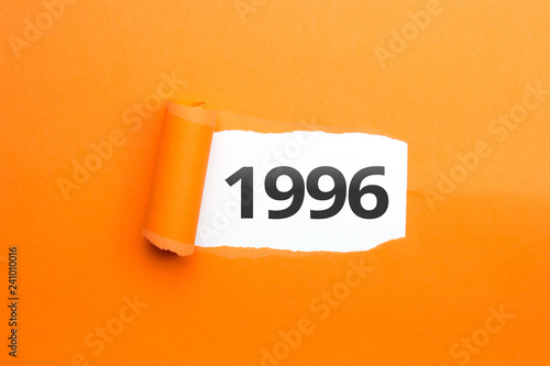 surprising Number / Year 1996 orange background