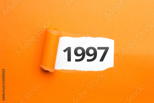 surprising Number / Year 1997 orange background