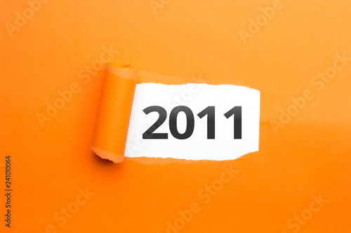 surprising Number / Year 2011 orange background