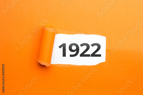 surprising Number / Year 1922 orange background