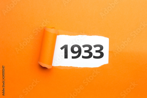 surprising Number / Year 1933 orange background