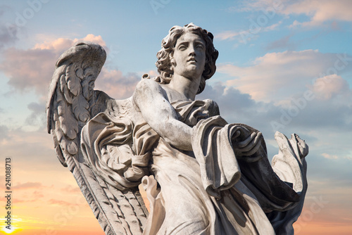 Statues on the bridge of St. Angel.