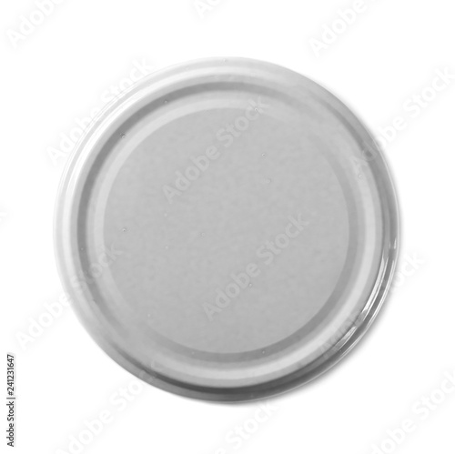 Juice bottle lid isolated on white background, top view