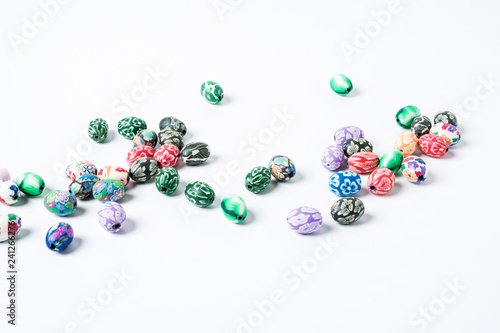 Colored flower beads / clothing industry accessories background material