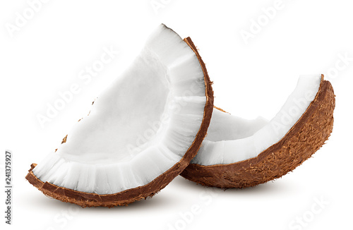 coconut, isolated on white background, full depth of field, clipping path