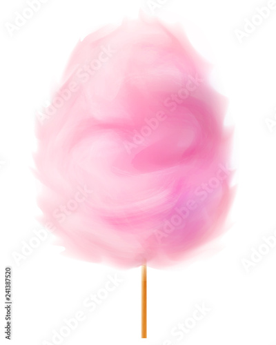 Pink sweet cotton candy, 3D