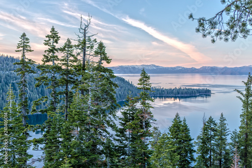 Emerald Bay at the Lake Tahoe on a beautiful Evening