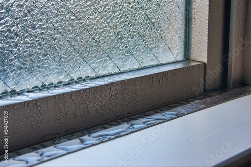 Condensation on the sash window frame