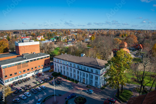 City of Valmiera in Latvia from above
